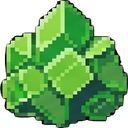 Green crystal cluster tile